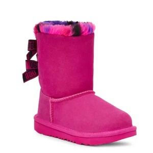 NWT/NIB UGG Toddler Bailey Bow Plaid Punk Water-Resistant Boot (Size 7)
